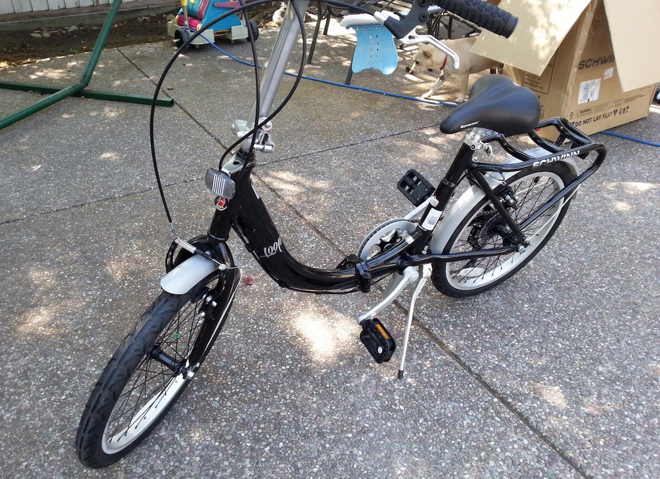 schwinn loop adult folding bicycle