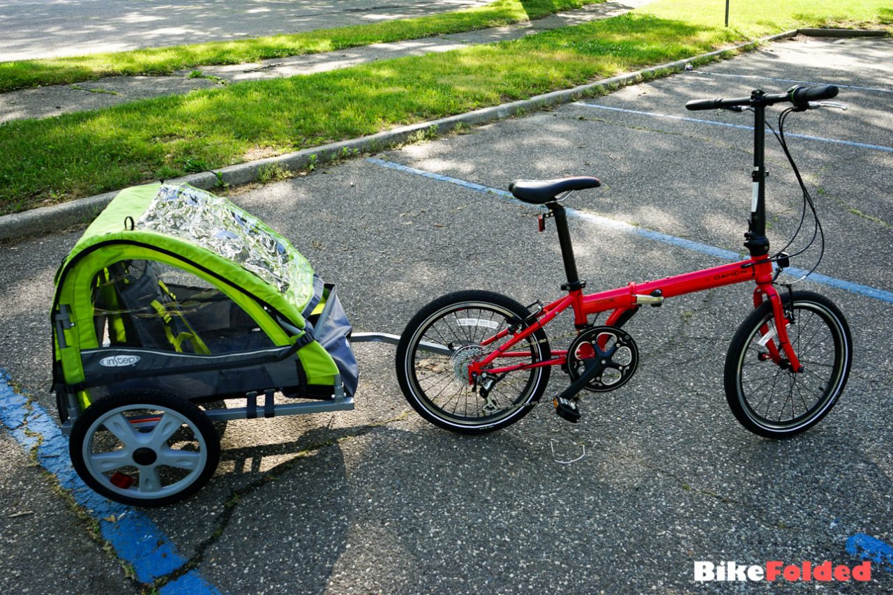 instep-sync-single-bicycle-trailer-review-with-a-folding-bike